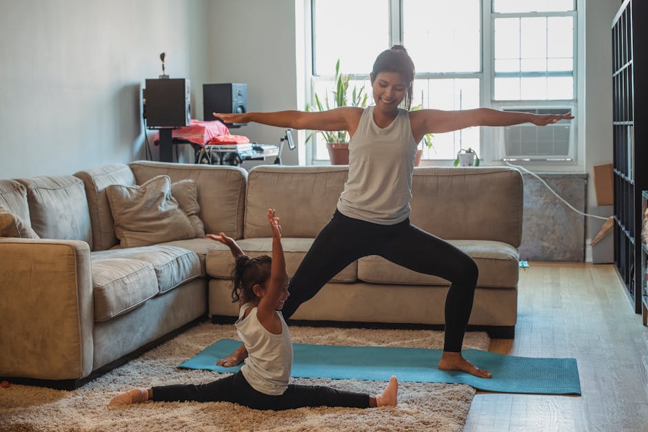 Yoga warrior pose